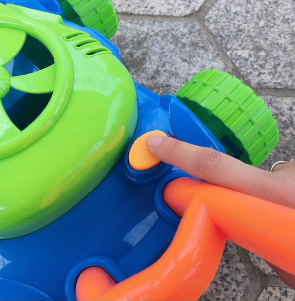 Portable and durable baby bubble machine ideal for parties, picnics, and outdoor gatherings.