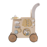 Robud Adjustable Speed Baby Push Walker Wooden Strollers Activity Center Toy