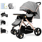 Baby Strollers Can Sit Or Lie Down And Fold Lightly To Absorb Shock